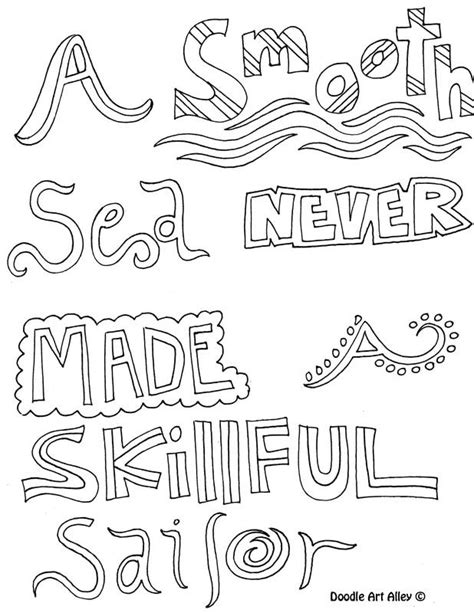 Attitude Quote Coloring Pages From Doodle Art Alley Quote Coloring