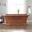 66 Burnett Hammered Copper Pedestal Tub  Bathroom
