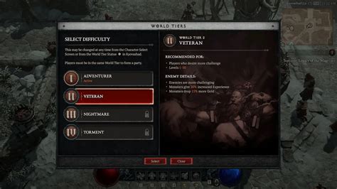 How To Change Difficulty In Diablo 4