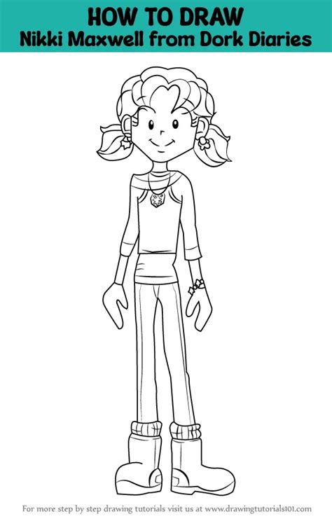 How To Draw Nikki Maxwell From Dork Diaries Dork Diaries Step By Step