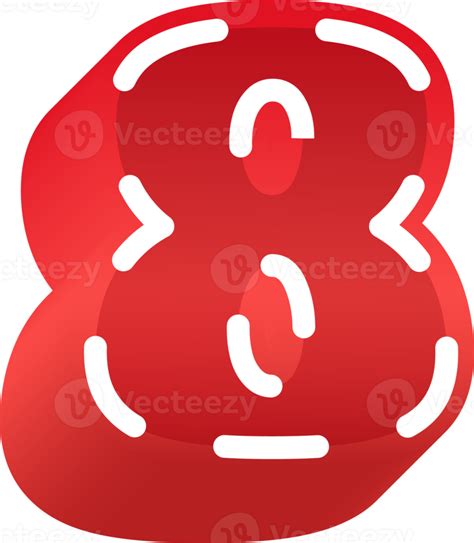 3d Solid Red Number 22980742 Png