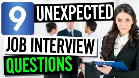 9 Unexpected Job Interview Questions How To Land Your Dream Job Youtube