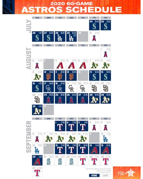 Calendario Imprimible De Los Astros Los Astros De Houston