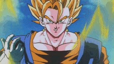 Super dragon ball heroes is pretty wild, with its prison planets, evil saiyans, time travel, and super saiyan 4 heroes. Dragon Ball Super Vegito Gif