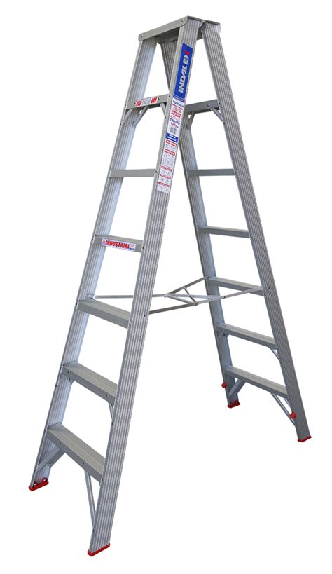indalex tradesman aluminium double sided step ladder 7ft 2 1m ladder central australia