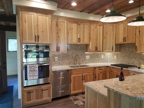 Pin By Amy Devisser On For The Home Hickory Kitchen Cabinets Rustic