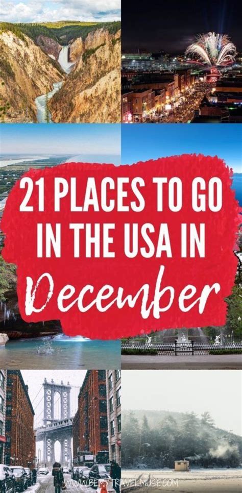 The Words 21 Places To Go In The Usa In December With Images Of