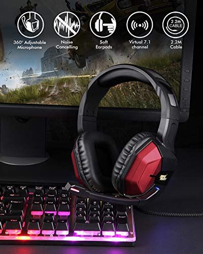 Easysmx Gaming Headset Ps4 Headset With 71 Surround Sound Pc Headset