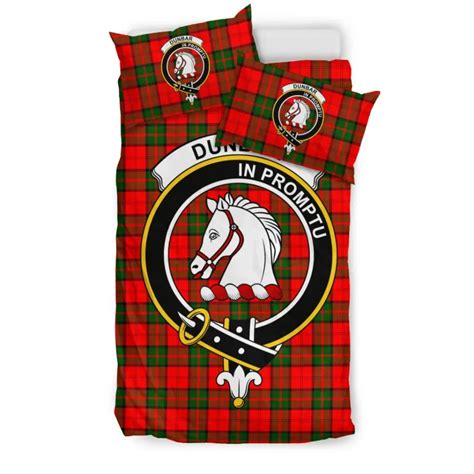 Scottish Dunbar Clan Crest Tartan Bedding Set