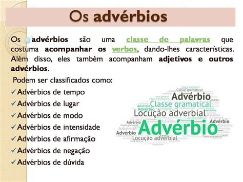 Classificacao Dos Adverbios Adverbios Dicas De Portugues Gramatica Images