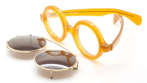 now with matching sun clip thick rimmed true round 180e style italian acetate eyewear by beuren
