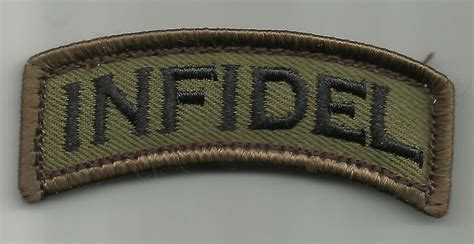 Infidel Rocker Tab Forest Combat Tactical Badge Morale Velcro Military