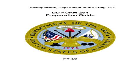 Dd Form 254 Preparation Guide Pdf Document