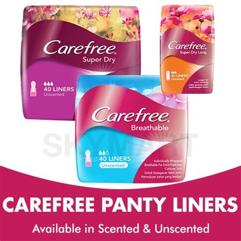 Carefree Panty Liners 40s Super Dry Long Sanitary Pad Overnight Panty