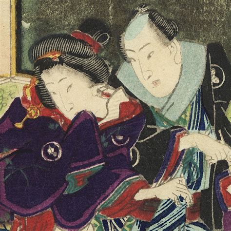 fuji arts japanese prints antique shunga from the utagawa school ca 1850 by 19th century