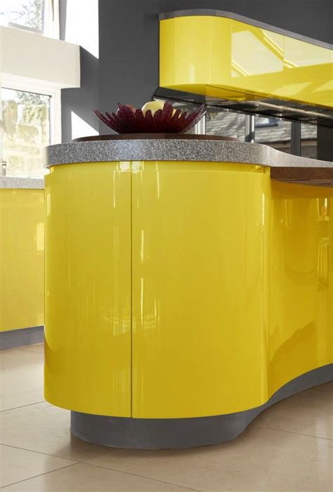 Parapan® S High Gloss Acrylic Kitchen In A Vibrant New Lemon Zest