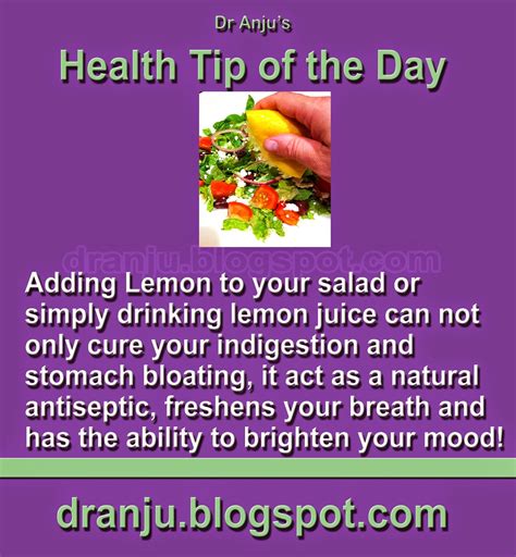 Dr Anjus Health Tips Health Tip Of The Day 1st October