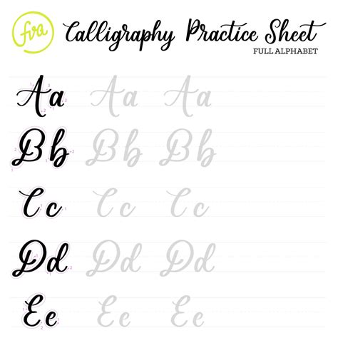 Calligraphy Font Practice Sheets Ubicaciondepersonascdmxgobmx