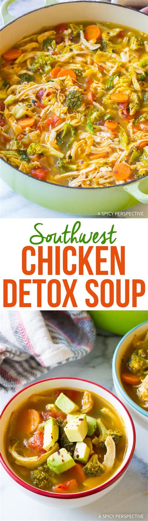 You know the feeling that hits when the craving then this is the recipe for you. Southwest Chicken Detox Soup Recipe - A Spicy Perspective
