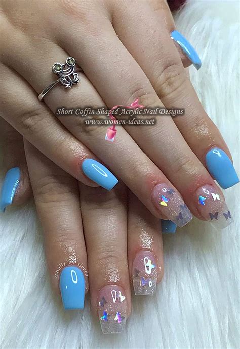 26 Short Coffin Shaped Acrylic Nail Ideas For Spring And Summer Season