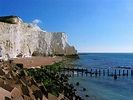 Seaford Head on the White Cliffs in East Sussex and south east England ...