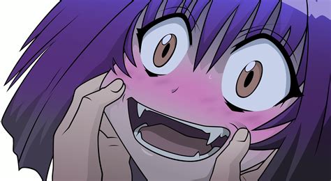 Girl With Fang And Purple Hair Anime Character Hd