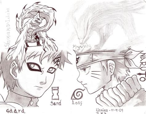 Naruto Vs Gaara By Linking Oz On Deviantart