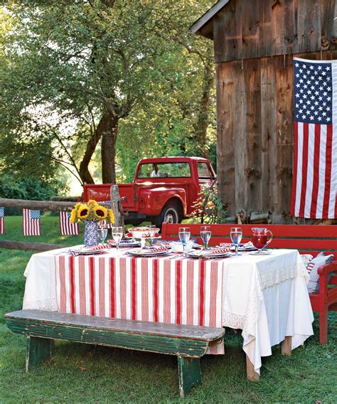 4th Of July Picnic Party Food And Decor