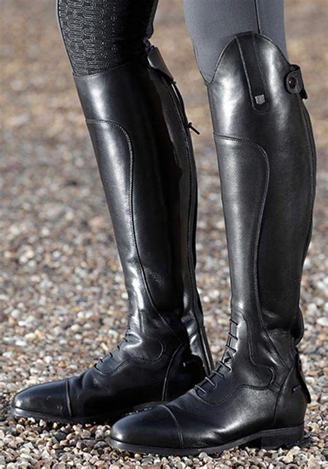 Premier Equine Dellucci Ladies Long Leather Field Riding Boot Black