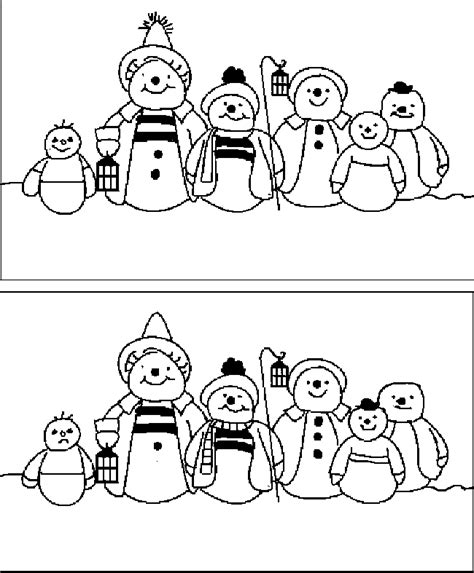 Find The Differnce Snowmen Gnomi