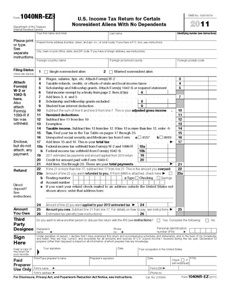 Irs 1040ez Printable Form