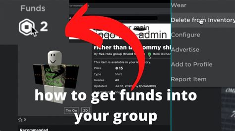 How To Put Robux Onto Your Group On Roblox Youtube