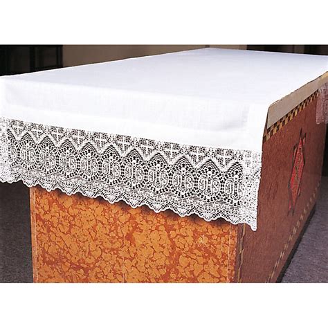 Communion Table Cover With Embroidered 9 Lace Design 1215 Fa