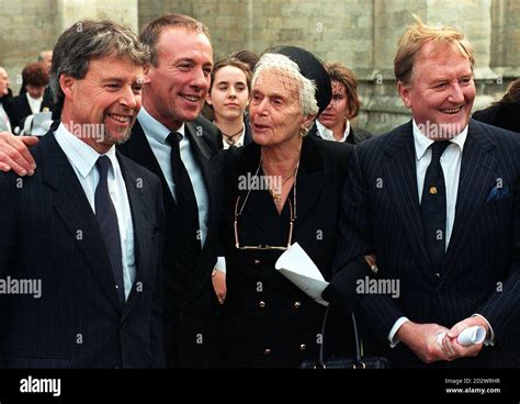 The Widow Of Vet And Author James Herriot Joan Wight With Their Son