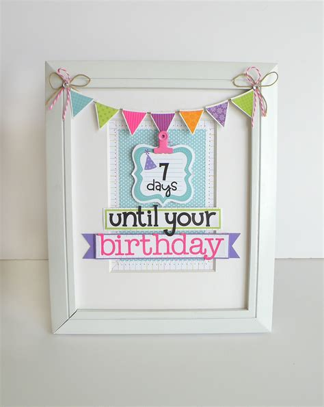 Doodlebug Design Inc Blog Framed Birthday Countdown By Stephanie