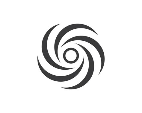 Vortex Logo Icon Wave Spiral Vector Template Stock Vector Image By