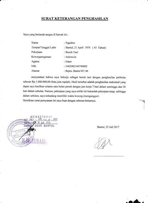 Format Surat Keterangan Usaha Dari Desa Delinewstv