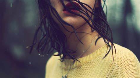 wallpaper sunlight women photography water drops sweater wet hair emotion person color
