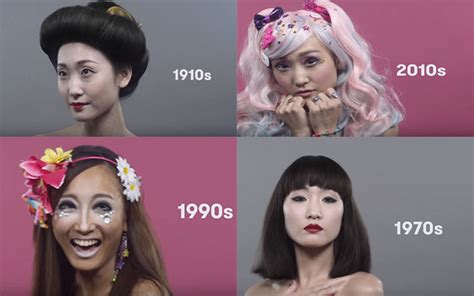 In One Minute Watch 100 Years Of Japanese Beauty And Fashion Trends