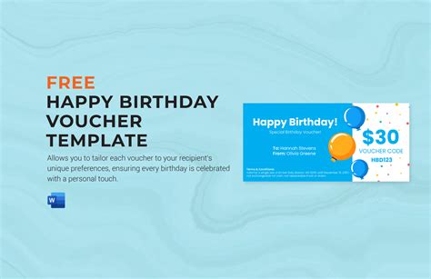 Free Simple Birthday Voucher Template Download In Word Illustrator