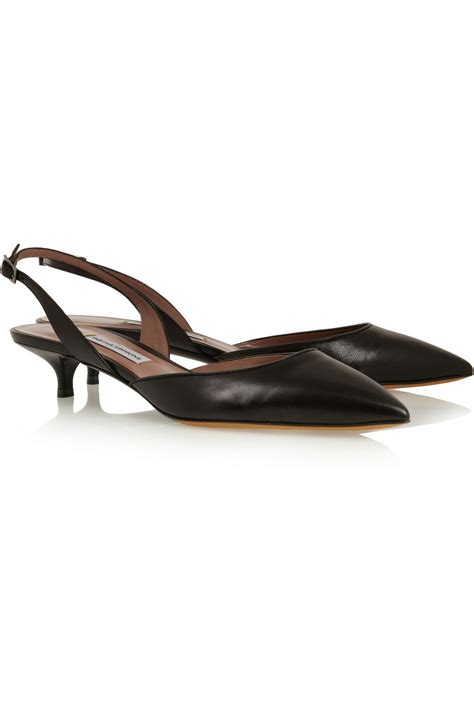 Tabitha Simmons Lily Leather Slingback Pumps In Black Lyst