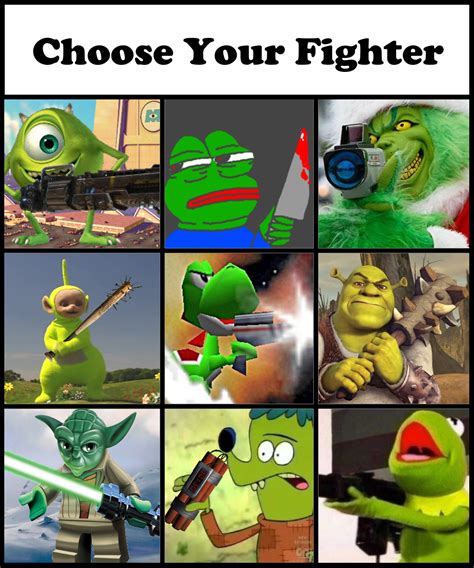 Choose Your Fighter Meme Template