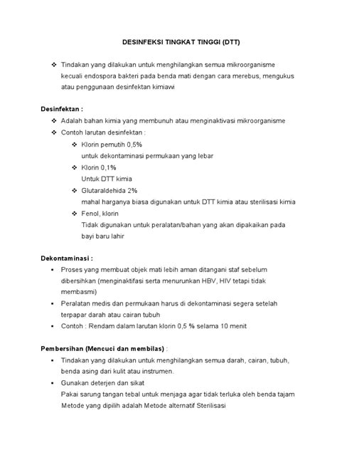 Maybe you would like to learn more about one of these? DESINFEKSI TINGKAT TINGGI