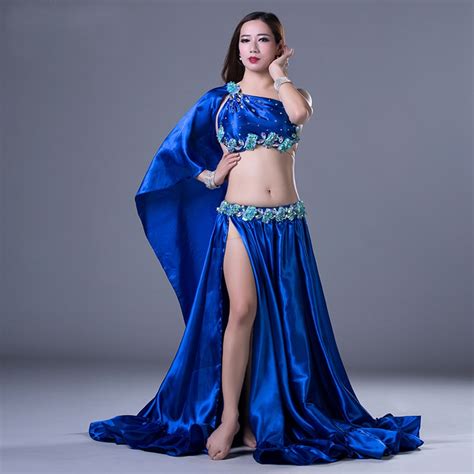 Professional Belly Dance Costume Set Performance Diamond 2pcs Handmade