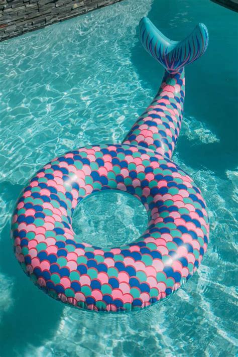 Giant Mermaid Tail Pool Float Swimming Pool Toys Pool Floaties Cute