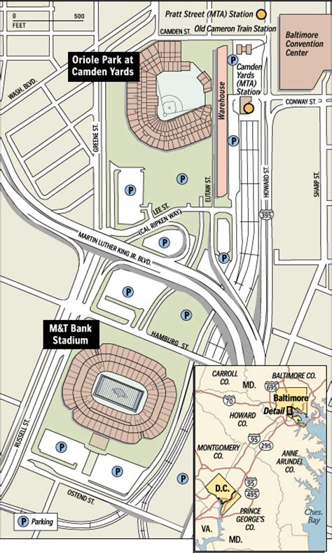 Camden Yards Parking Map Map With Cities