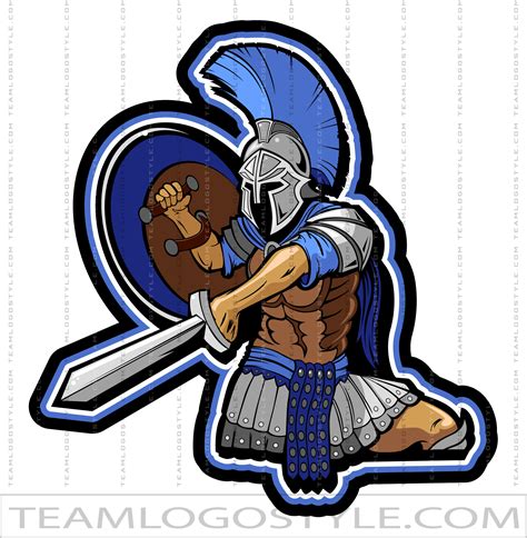 Spartan Clipart Team Mascot Clipart Image Vector Format