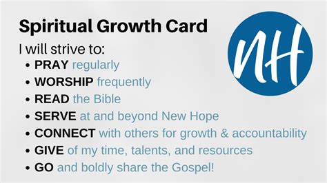 Spiritual Growth Card Additional Resources — New Hope United