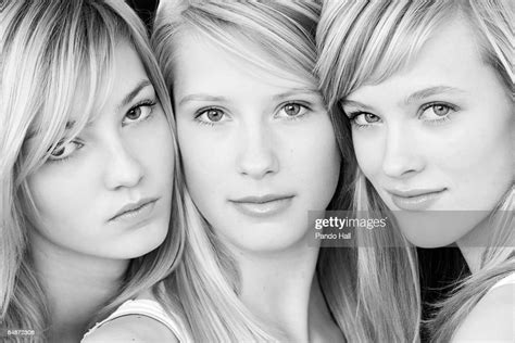 Portrait Of Three Teenage Girls Closeup High Res Stock Photo Getty Images