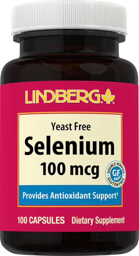 Selenium Yeast Free 100 Mcg 100 Capsules Pipingrock Health Products